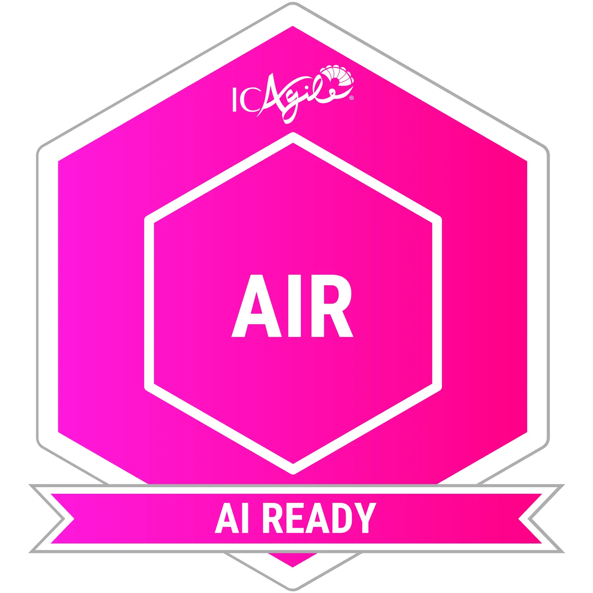 ICAgile AI Ready (AIR) certification badge