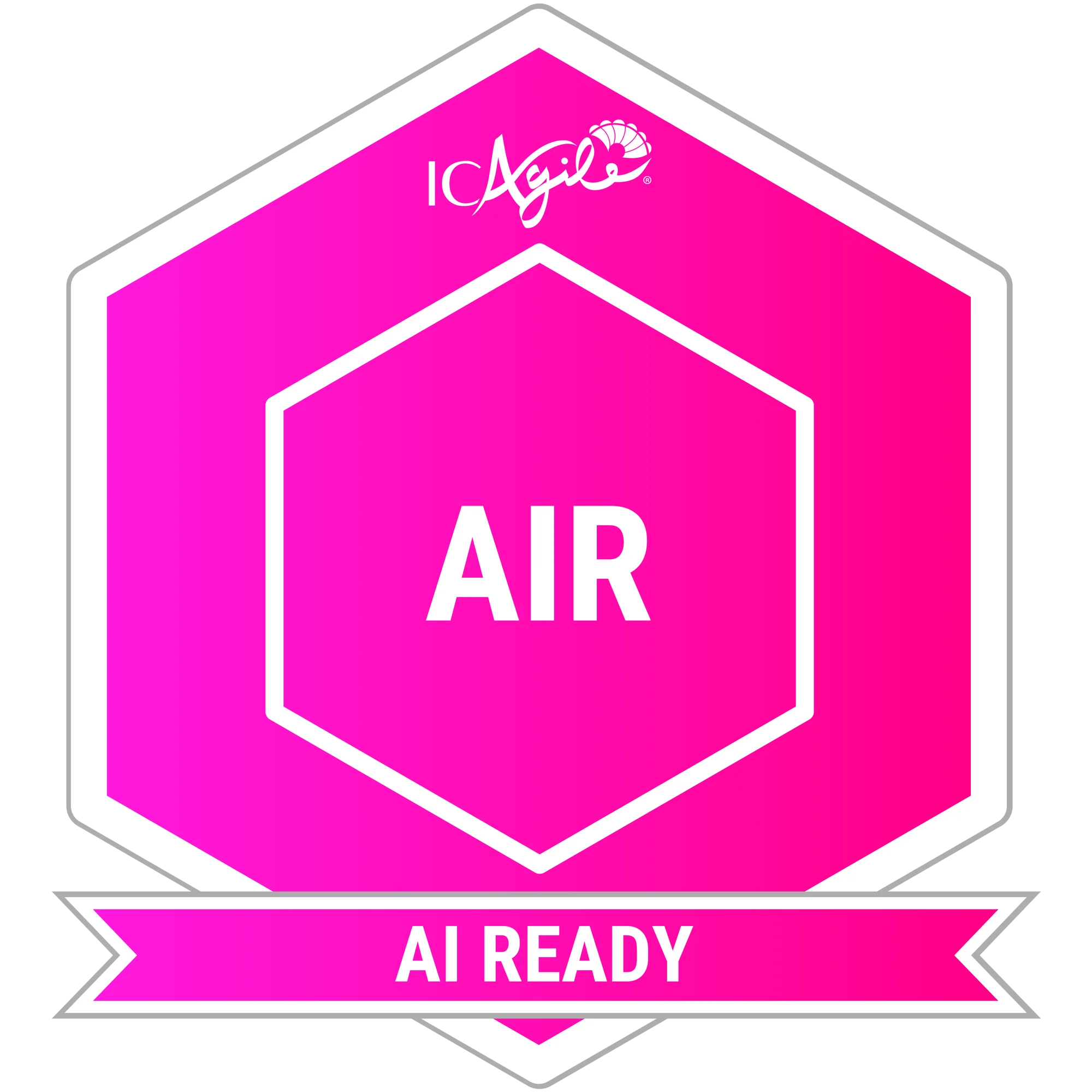 ICAgile AI Ready (AIR) certification badge