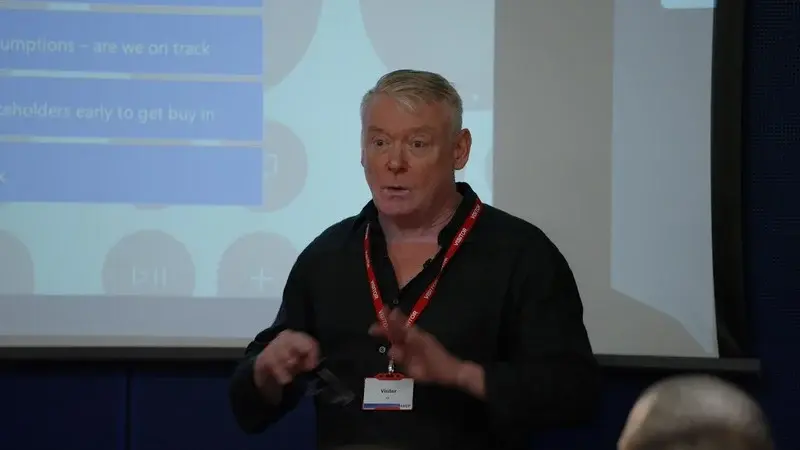 Simon leading a training session